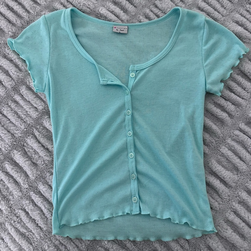 Eyelet detail blouse